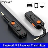 2 In 1 Bluetooth 5.4 Transmitter Receiver Wireless Bluetooth 5.4 3.5mm AUX Audio Adapter Stereo for TV PC Headphone Car Aircraft