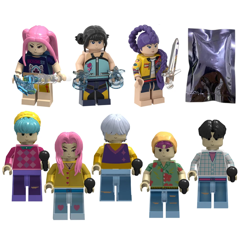 Hot Kpop Demon Hunters Mini Action Figure Bouwstenen Speelgoed Randapparatuur Decoratie Blind Bag Figuren Speelgoed Kerstcadeau