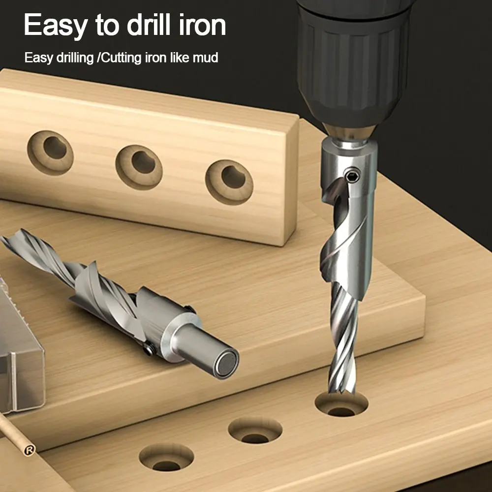 Table Bit High Speed Steel Woodworking Punching Drill Bit Countersunk Head Salad Drill Woodworking Drill Flat Bottom Drill Bit
