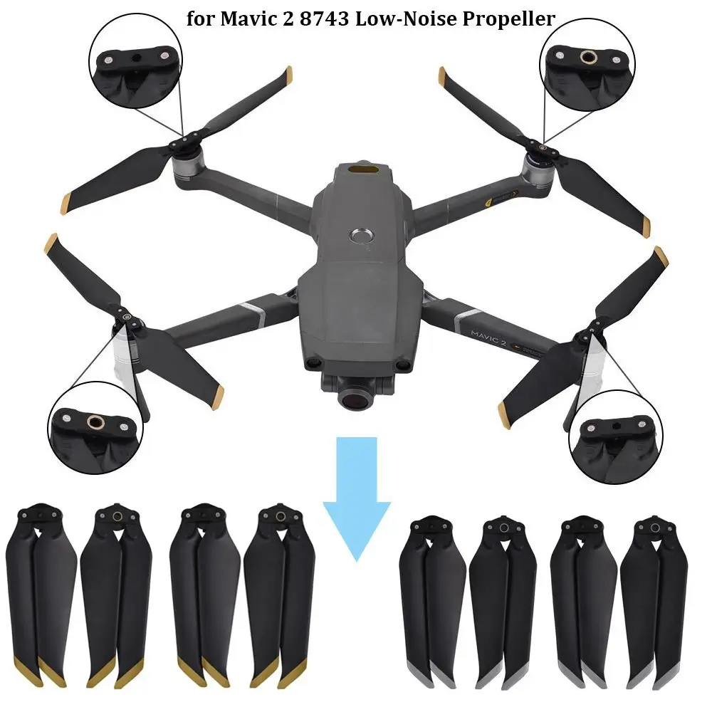 Hélice de liberación rápida, accesorios de bajo ruido, hoja plegable de plástico multiestilo, accesorio de reducción de ruido, 2/4/8 Uds.