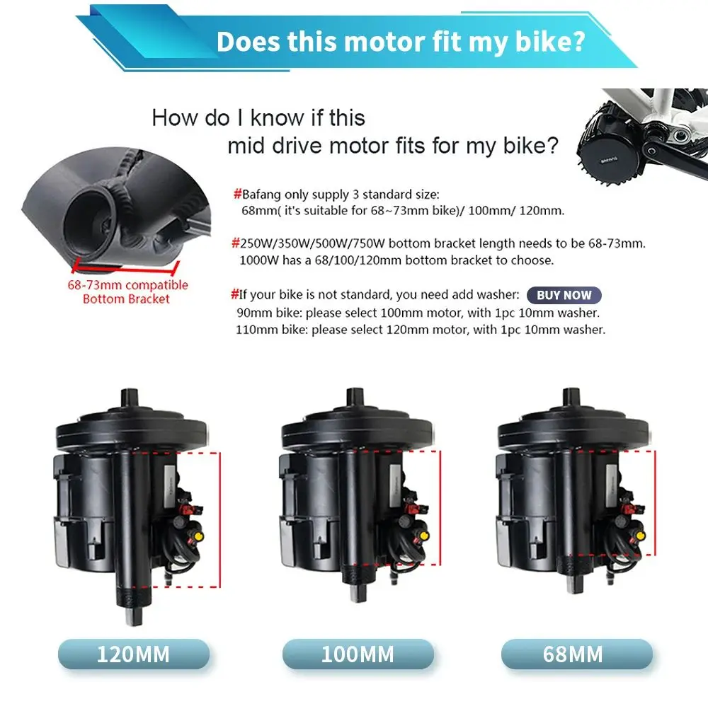 Bafang Motor 48V 52V 1000W Mid Drive Motor Ebike Electric Motor BBSHD BBS03 eBike Conversion Kit BBS03 52V16AH 13AH 20AH Battery