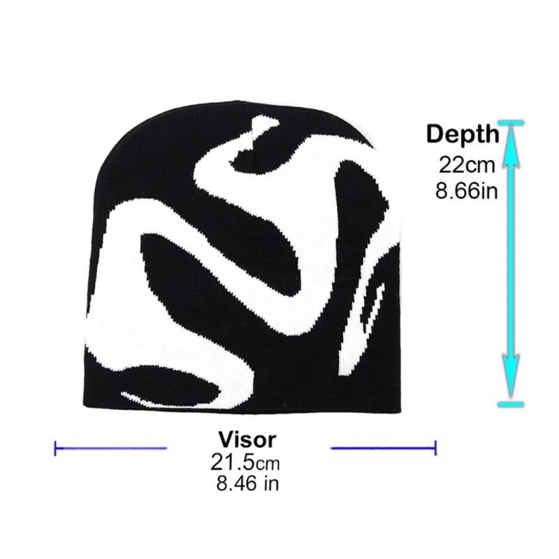 Модная вязаная шапка с графикой, шерстяная теплая зимняя шапка с черепом, унисекс, подростковая шапка