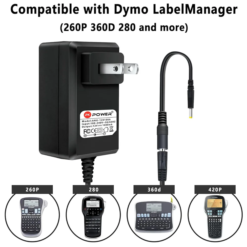 9V AC DC Adapter Charger for DYMO LabelManager 160 LM-160 210D 220P 350 LM210D Rhino 6000 5200 4200 LT-100H 9V 1.6A Power Supply