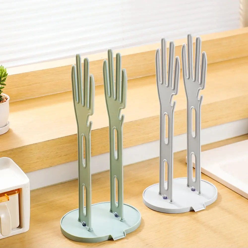 Multi Purpose Glove Holder Drainer Rack For Kitchen Sink Organizer Suction Cup Mounted Drying Stand Tool