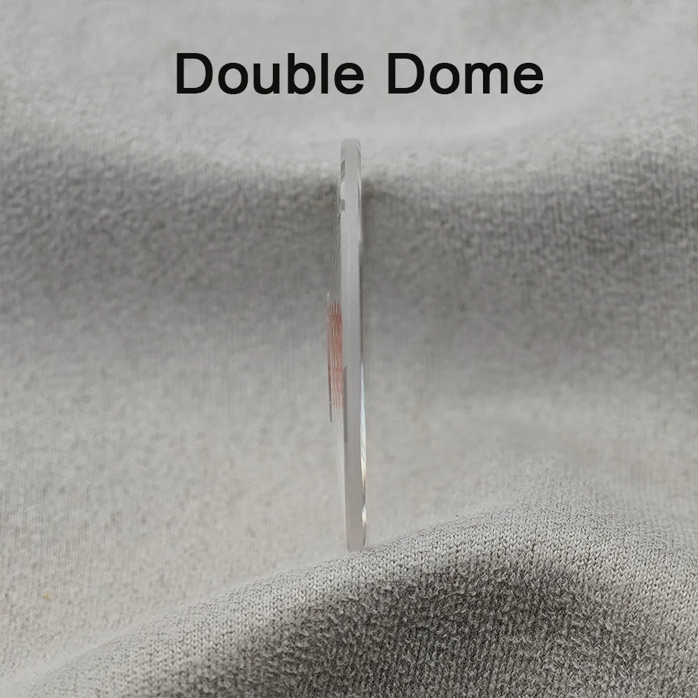 Borda de vidro de relógio de safira com cúpula dupla, espessura de 1.2mm, diâmetros 26mm-40.5mm, redondo, transparente, 1 peça, peças de relógio