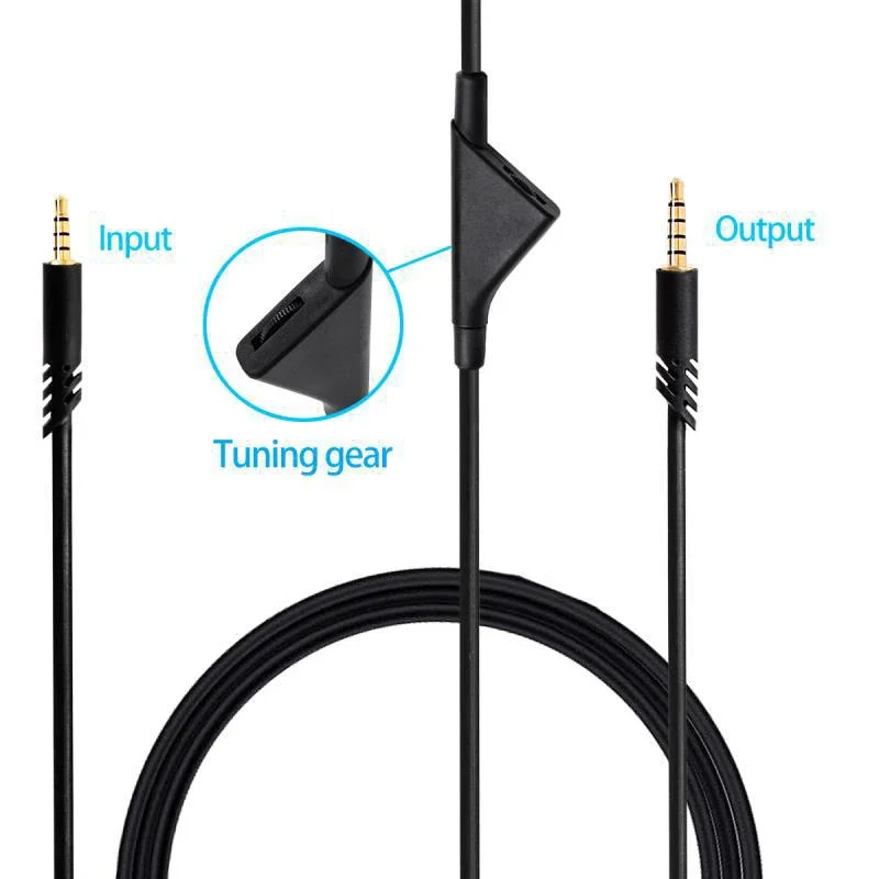 A Must Have Accessory For Durable 2 Meter Headphone Replacement Cable With Integrated Sound Level Controls For