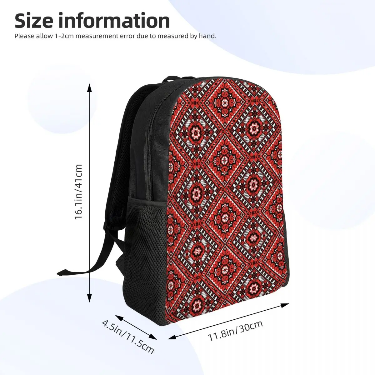 Ukraine Ukrainian Embroidery Ornament Travel Backpack Women Men School Laptop Bookbag Boho College Student Daypack Bags