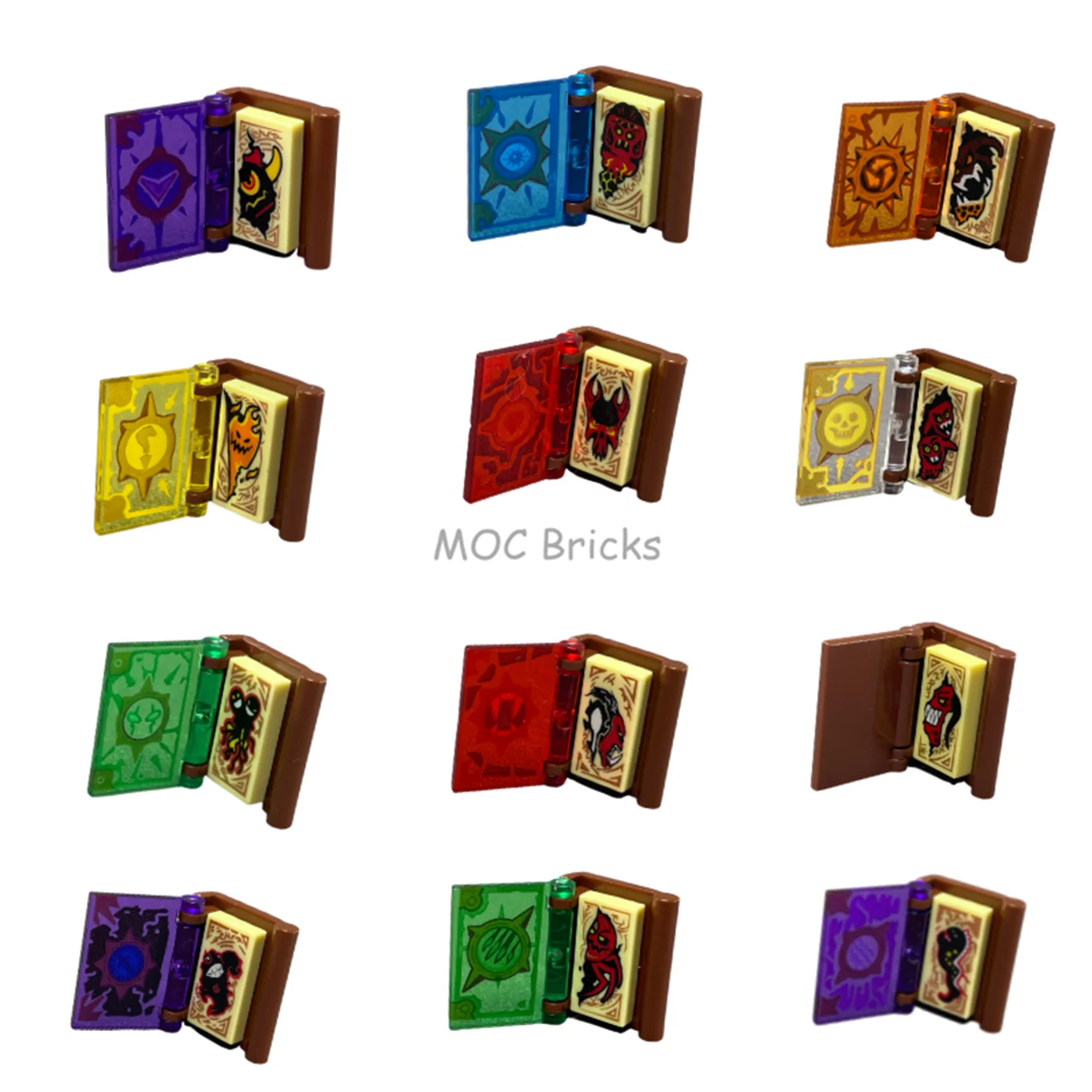 MOC Bricks Nexus Knights Jestro Magic Books Brown Back Book Cover Toys Educational Figures Blocks Kids Gifts Dolls