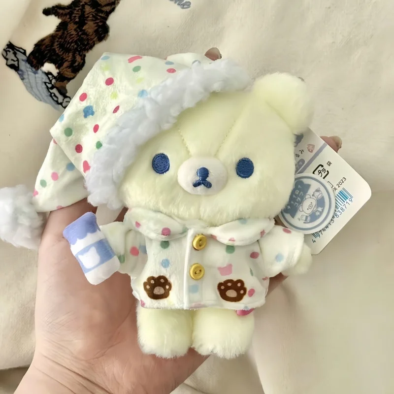 NEW Sugarbunnies Mascot Plush Keychain Shirousa Kurousa With Heart Cute Keychains Chain Keyring Keyholder Bag Pendant Toy Doll