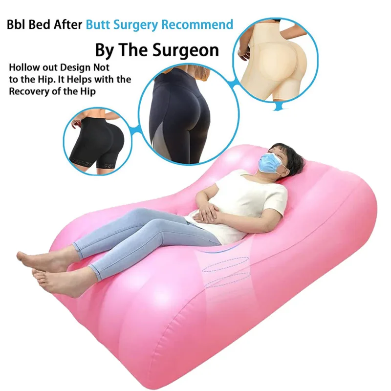 Inflatable Air Mattress Maternity Sleep Pad BBL Bed With Hole Butt Post Surgery Recovery Support For Back Pregnancy Pillow