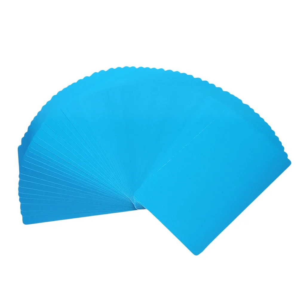 50PCS Laser Mark Engraved Business Visit Name Cards Flat Aluminum Alloy Metal Business Cards Blank Tablet for Office Clients