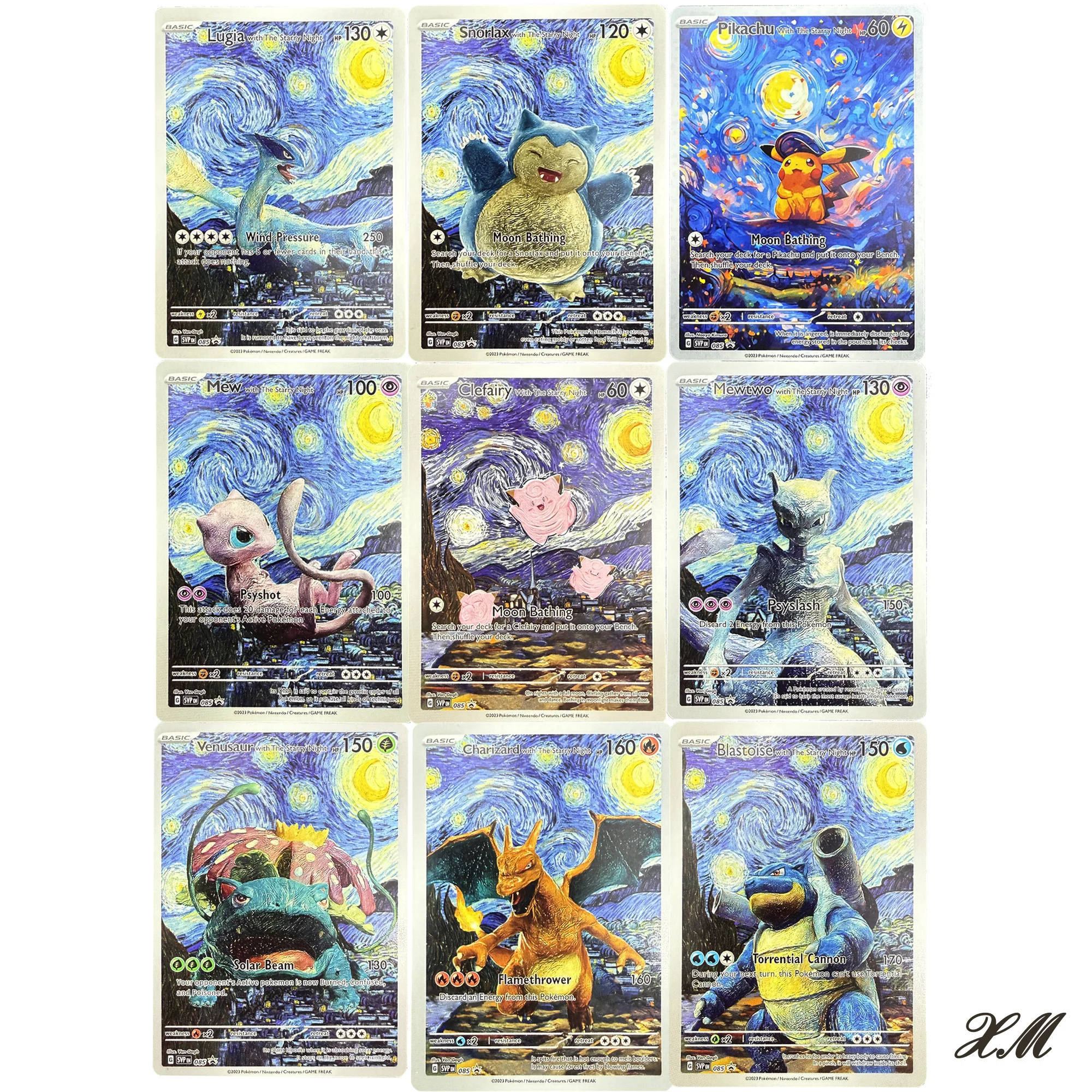 PTCG Van Gogh Pikachu Mewtwo Collection Cards