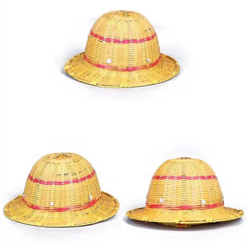 Breathable Bamboo Safety Helmet Industrial Work Construction Helmet Ventilation Portable Effective Protection Hard Cap