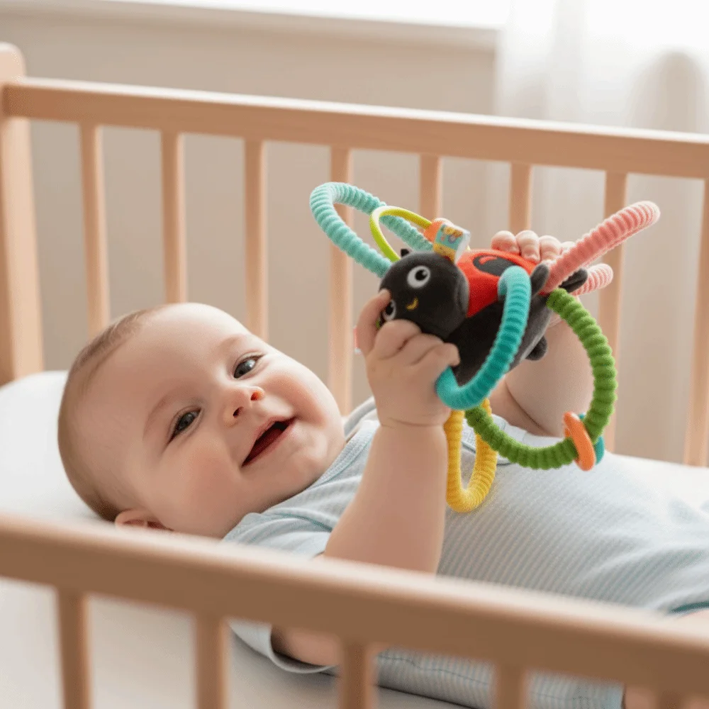Gift Cartoon Animal Baby Rattles Soft Stuffed Teether Handbells Cute Soft Early Educational 0-24 Months Baby