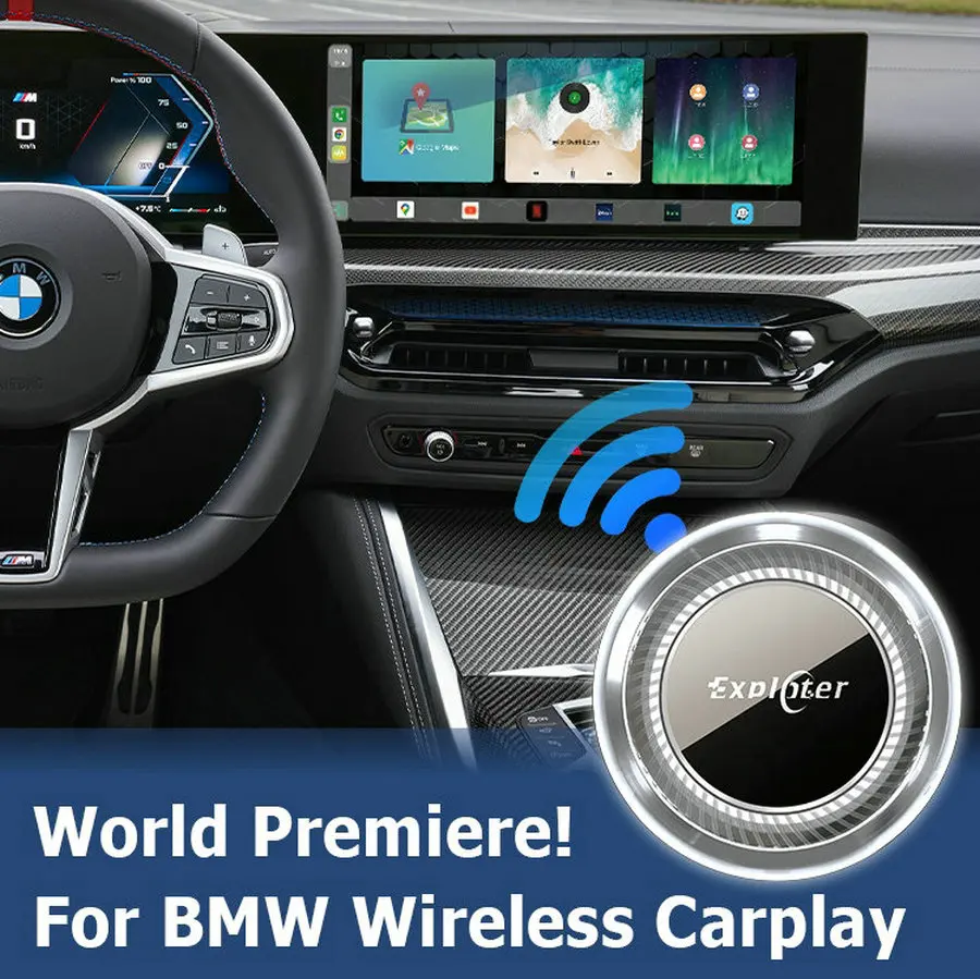 EXPLOTER AI Box for BMW-Wireless Carplay System, Android 13, 8GB RAM, 128GB ROM, Dual WiFi, Support 4G Sim Card and HDMI output