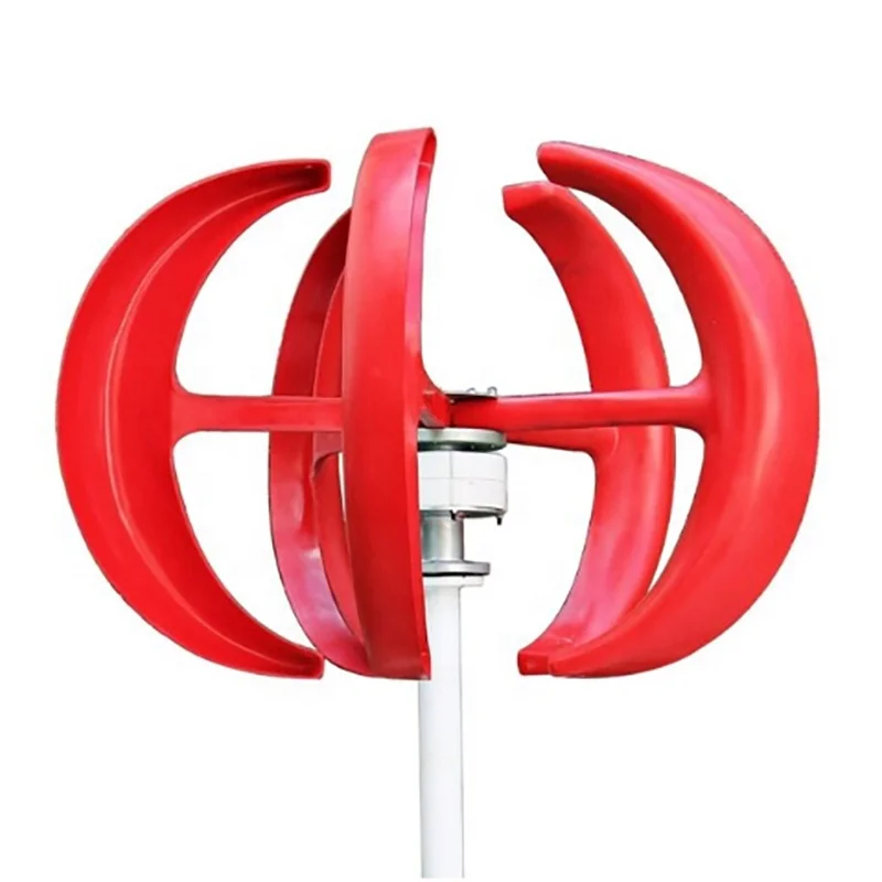 

Vertical Wind Turbine Red 400W With MPPT Controller 3 phase 12V/24V Vertical Axis Windmill