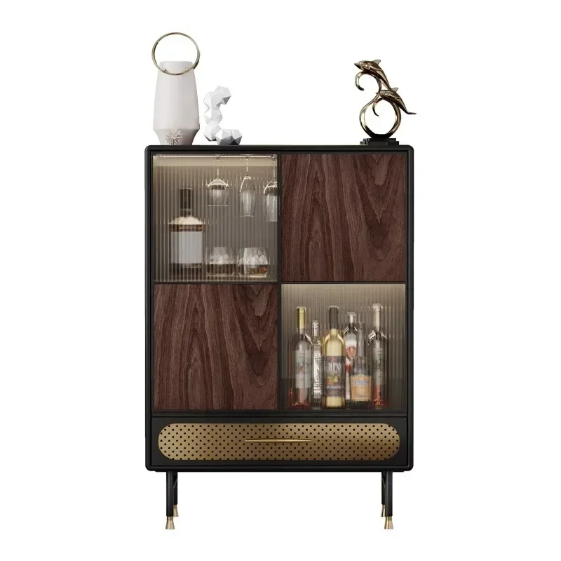 

Italian light luxury, solid wood wine cabinet, display cabinet, modern simple living room, against the wall, display cabinet