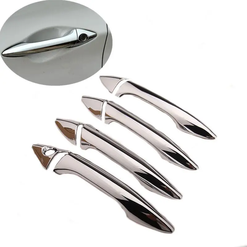 For Hyundai Elantra 2012 2013 2014 2015 2016 Abs Chrome Carbon Fiber Door Handle Cover Trim Accessories 3d Stickers Car Styling