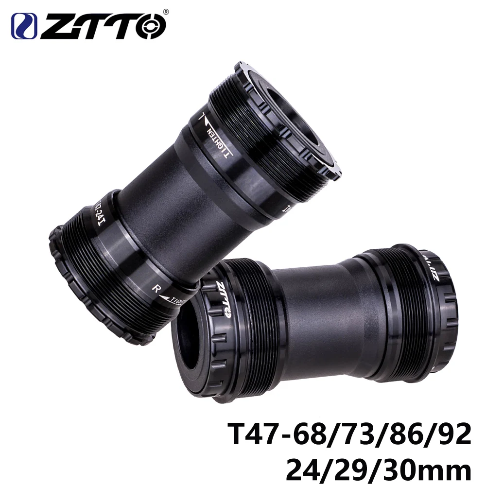 ZTTO Bicycle T47 Bottom Bracket 24 Crankset DUB 29 30mm Sealed Bearing Thread 47 68 73mm Shell 28.99mm Spline Axis MTB Road Bike