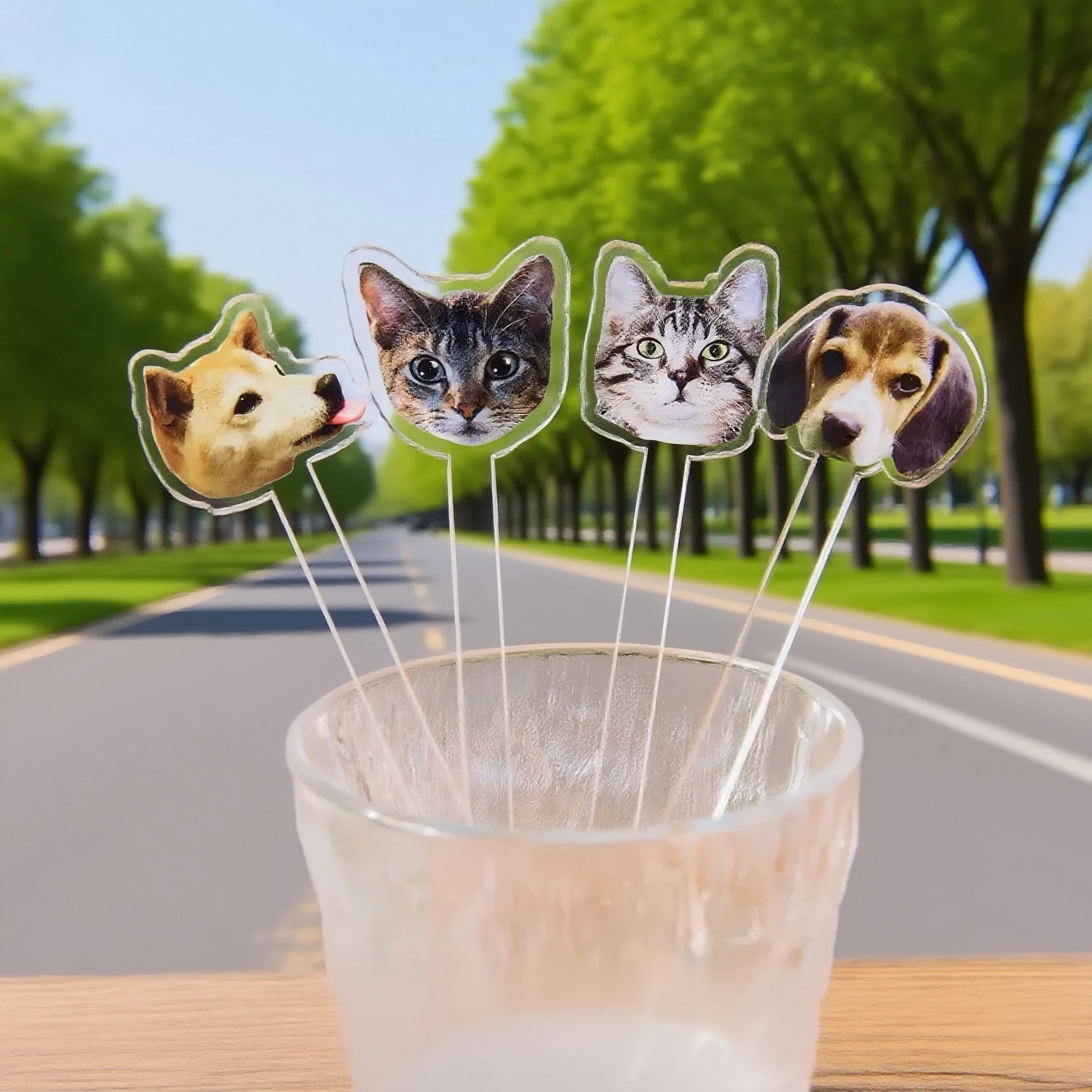 مخصص شخصية صور كوكتيل شرب النمام حفلة تذكارية النمام الاكريليك كوكتيل حفلة شرب اثارة العصي