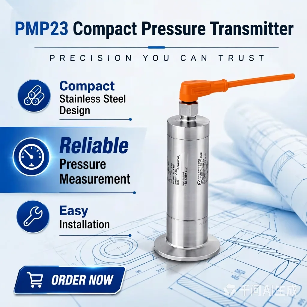 PMP23 Compact Pressure Transmitter 4-20mA Industrial Pressure Sensor Stainless Steel =