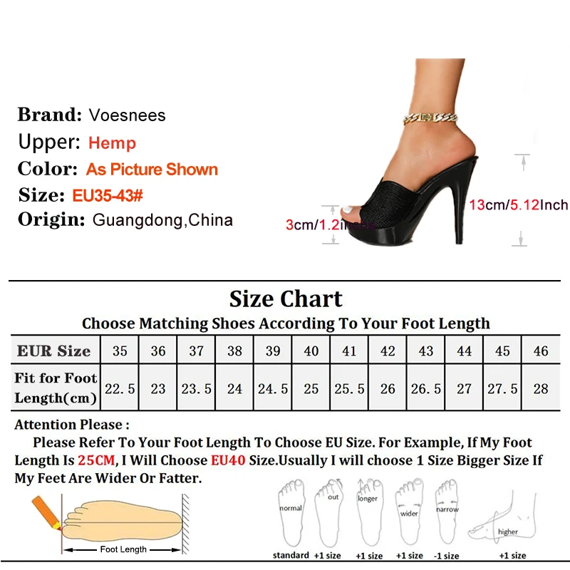 13CM Thin Heels Sandals Mules Black Ladies Shoes Comfortable Outdoors Womens High Heels Summer Thick Platform Summer Slippers