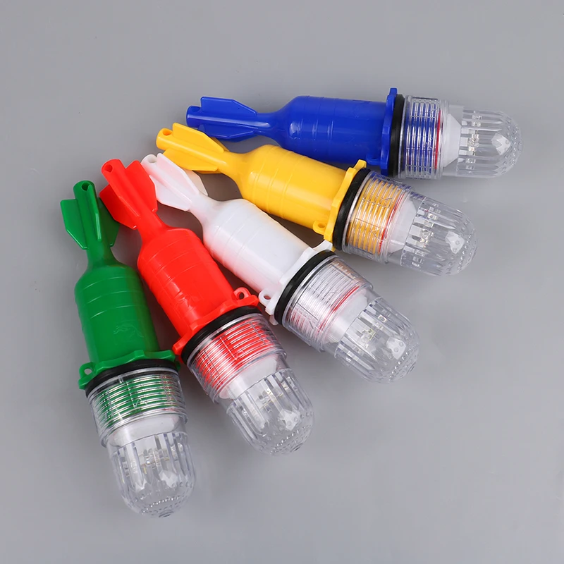 1PC Fishing Light Underwater Net Beacon Buoy Signal Light Indicator Light Lures Fish Finder Lamp Flashing Double Flash Lamp