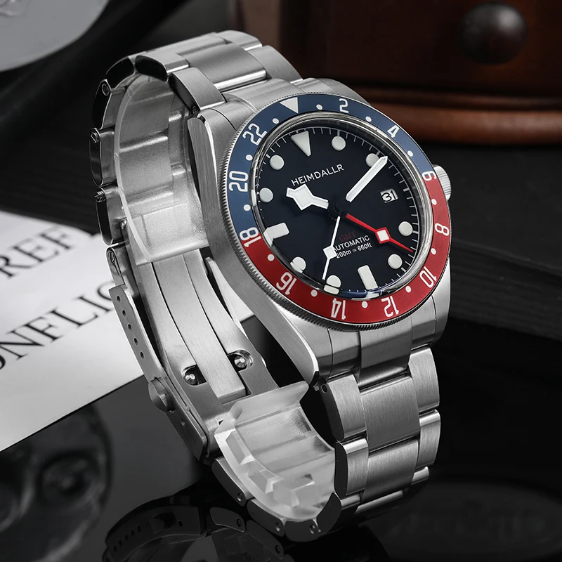 Heimdallr BB58 GMT Diver Watch NH34 Movement Sapphire Crystal with AR Coating 200m Waterproof BGW9 Super Luminous 39mm GMT Watch