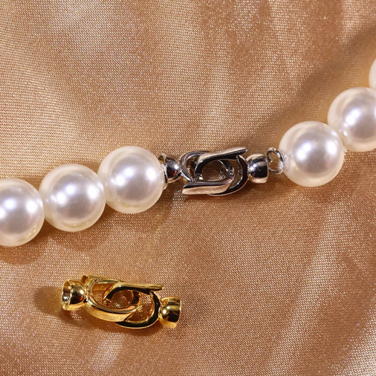 Brass Gold Plated Plain Universal Clasp, DIY Jewelry Findings for Pearl Necklace Bracelet Sweater Chain