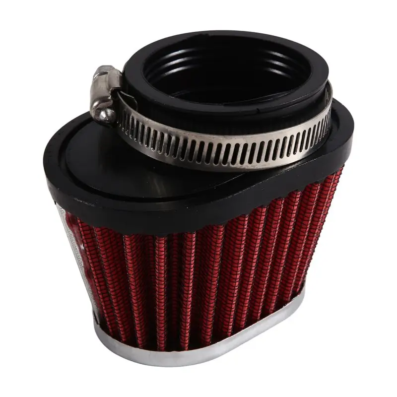ABXN-Universal Red Car Motorcycle Air Filter Mushroom Head Round Tapered 51Mm 2 Inch Intake Filter 1Pcs