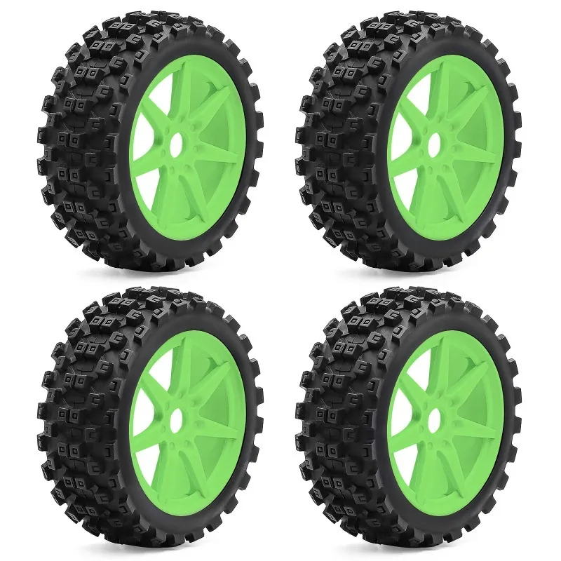 

4pcs 115mm 1/8 RC Off-Road Buggy Wheels Tire 17mm Hex for ARRMA Typhon Trxs Kyosho HPI HSP VRX RC Car