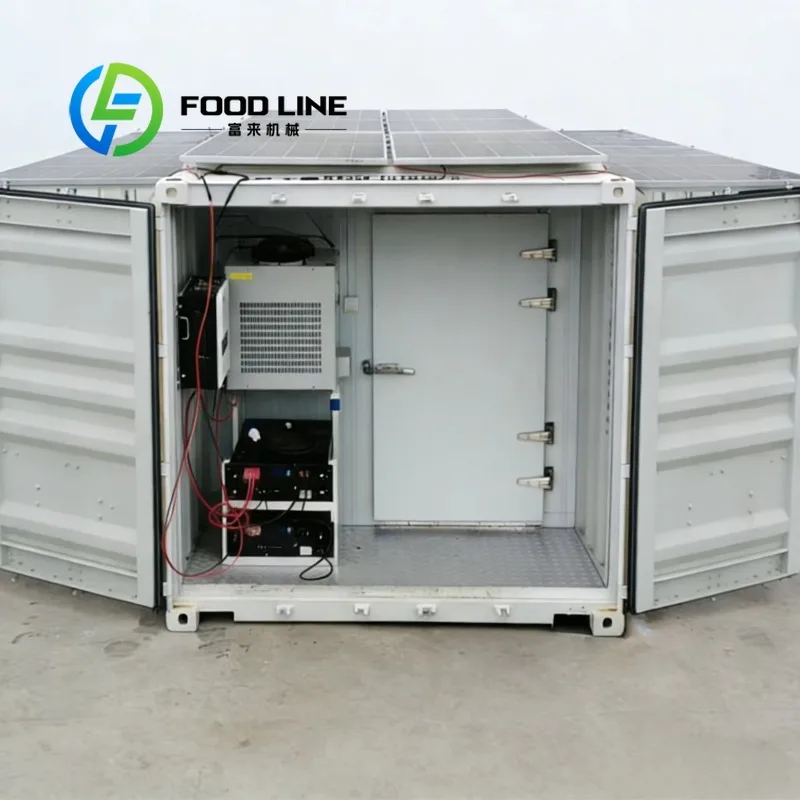 20ft Commercial Solar Container Cold Room Generates All Cooling Energy From Solar Panels Without External Power Supply