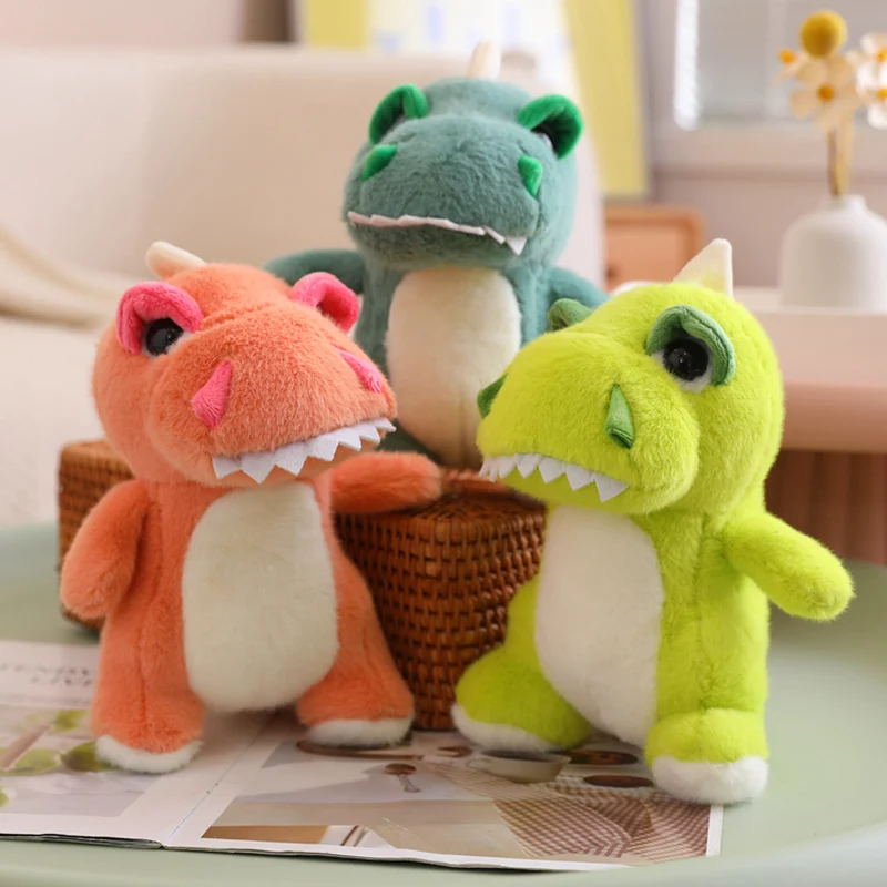 1Pc 25/28Cm Super Schattige Dikke Dunne Kleine Dinosaurus Knuffel Gooien Kussen Kawaii Kamer Decoratie Dinosaurus Cadeau Voor Kinderen