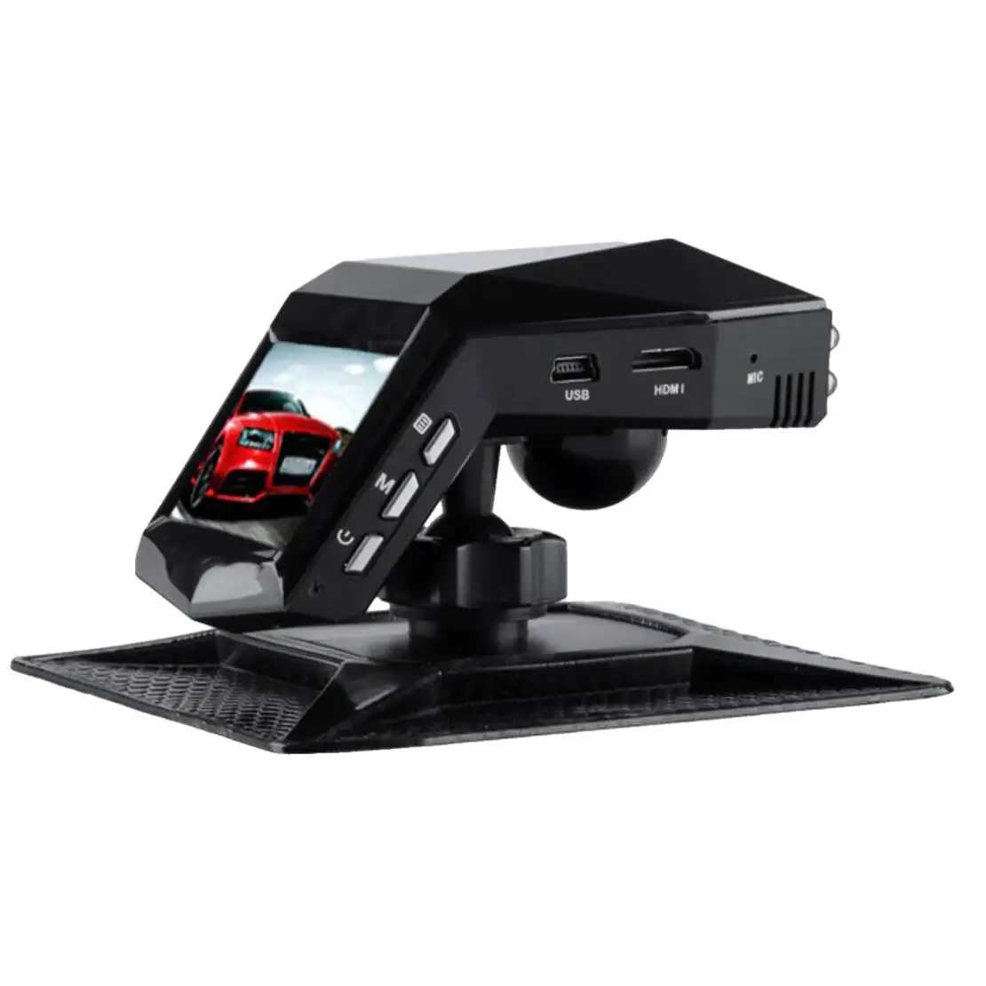 

Автомобильный видеорегистратор с высокой четкостью 1080P 170 ° Широкоугольная камера для вождения видеорегистратор G-сенсор черный пластик