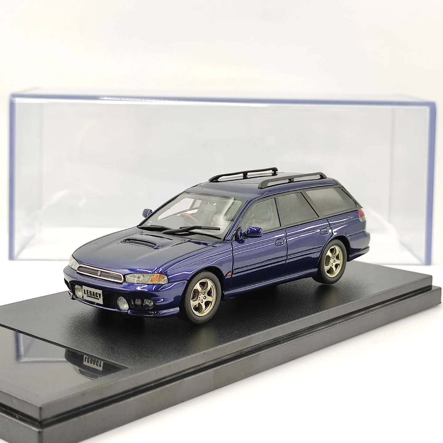 Hi-Story Modèle de voiture en résine Subaru LEGACY Blue Fender Sedan à l'échelle 1:43