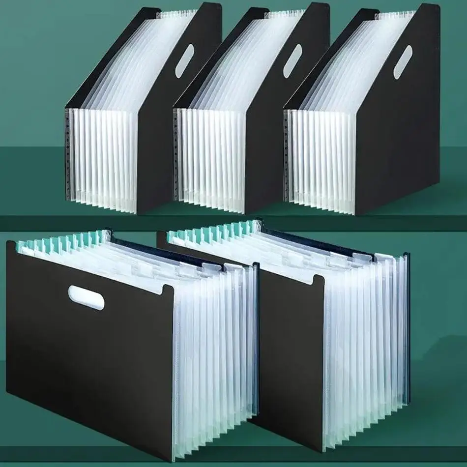 A4 Data Storage Desk Organizers Office Portable Folder School Stationery Multi-layer Standing Test Paper Bag Vertical Organ