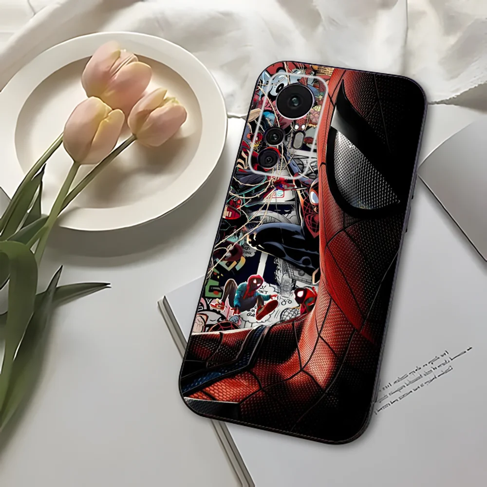 M-Marvel S-Spiderman I-Iron Man Phone Case For Xiaomi Mi 5X 8 9 10 11 12 Lite Pro 10T PocoX3pro PocoM3 Note 10 Pro Lite