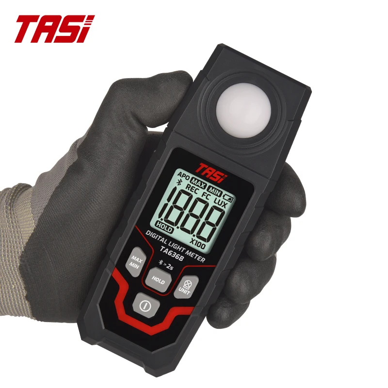 TA636A/B Digital Lux Meter Handheld Luxmeter Professional Luxometer 200000LUX 20000FC Illuminometer Photometer Light Lux Meter