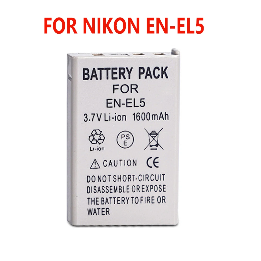 ENEL5 EN-EL5 EL5 Battery + Dual Charger 1600mAh for Nikon Coolpix P530 P520 P510 P100 P500 P5000 P5100 P6000 3700 4200 Batteria