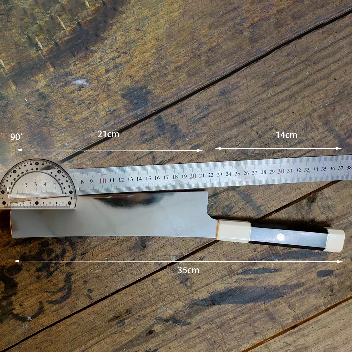 8,3-calowy nóż Nakiri VG10 Ostrze stalowe Ostry tasak szefa kuchni Mięso Krojenie warzyw Ręcznie robione japońskie noże kuchenne Narzędzia kuchenne — zdjęcie 3
