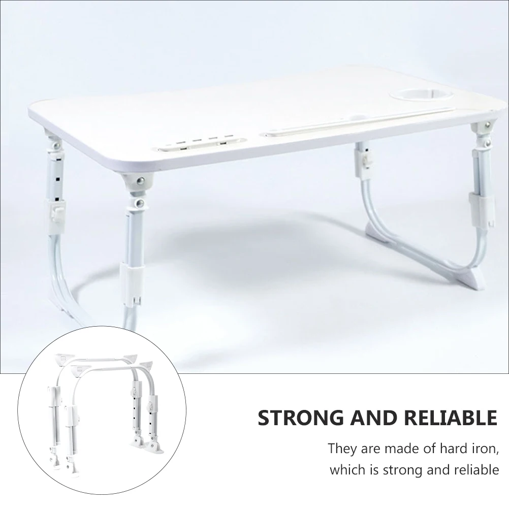 

U Shaped Table Legs 1 Pair Foldable Iron Feet for Computer Desk Bed Sofa School Adjustable Height Replacement Non