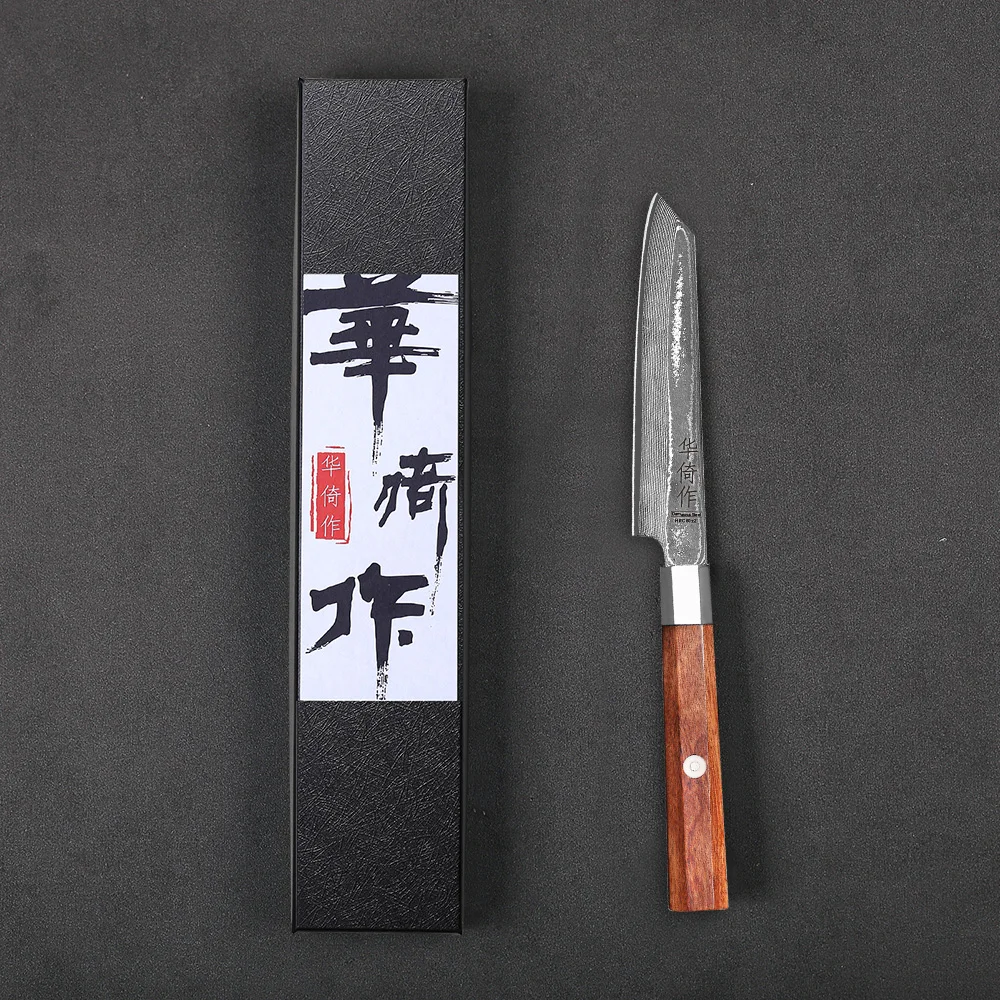 5インチ日本製切付包丁、67層ダマスカス鋼、手鍛造キッチンユーティリティナイフ、肉や野菜の調理用ツール