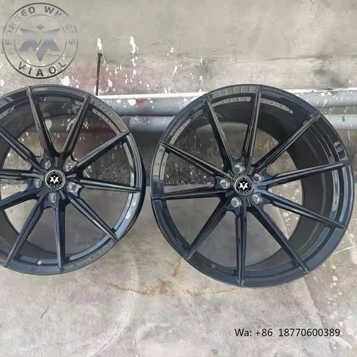 

Viaol Gloss Black Finished 1-piece Custom Forged Wheel 5x120 5x112 5x114.3 17 18 19 20 21 22 23 24 Inch Deep Concave Wheel Rim