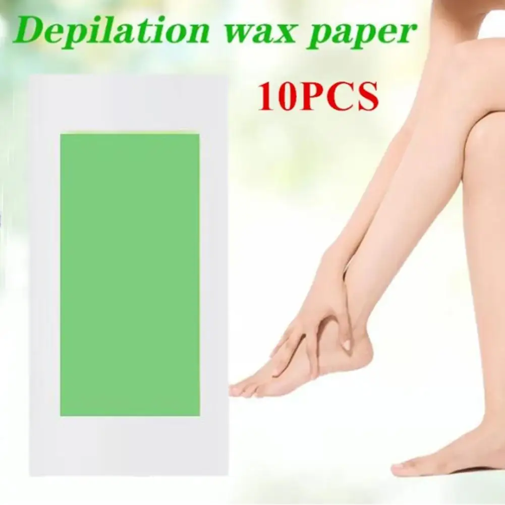 10pcs Professional Hair Removal Wax Strips Double Sided Cold Wax Paper For Summer Depilation For Leg Body Face Useful Woman