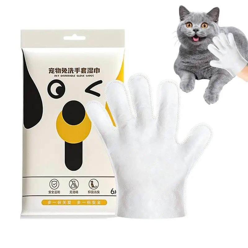 Pet Wipes Grooming Cat Wipes With No Water Needed Dogs Bums Eye Ear And Furs Washing Wipes Nourishing Soothing Mittens For