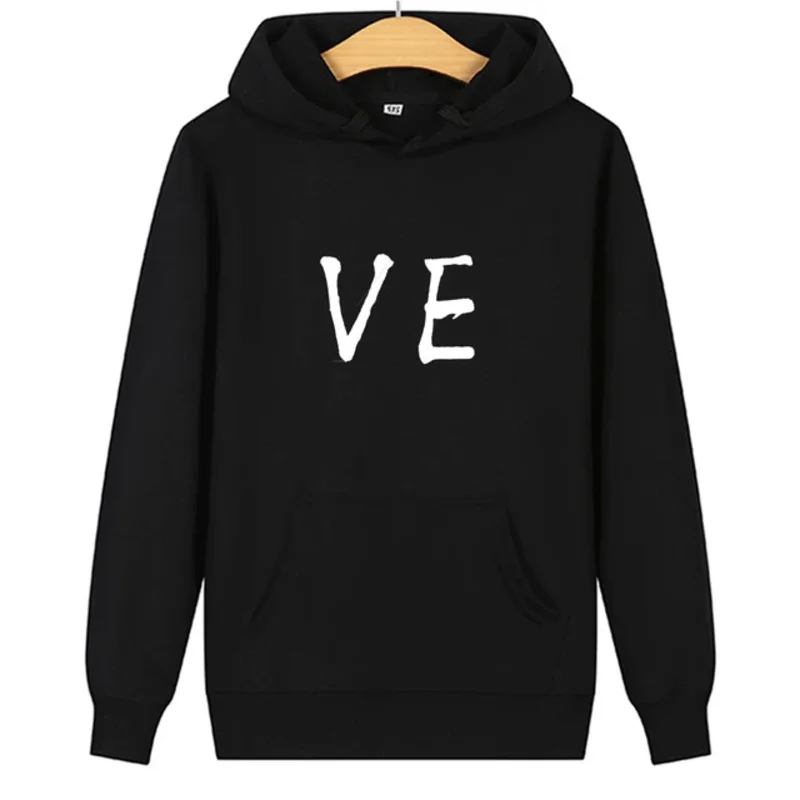 Homens e mulheres Camisola com estampa LOVE, Hoodies Lovers, Pullover, Streetwear casual, Roupa de treino, Moda, Novo