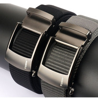 TUSHI Nylon Automatic Buckle Belt Outdoor Tooling Jeans Solid Color Canvas Waistband High Quality Casual Tactical Belt for Men