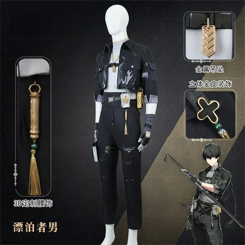 

aaa12 3ANIMECC на складе XS-3XL Rover Wuthering Waves Косплей Мужской костюм Парик Аниме Игра WuWa Хэллоуин Вечерние наряды для мужчин