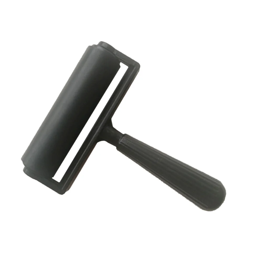 

10cm Rubber Roller Durable Long Lasting Use Comfortable Grip Printing Scrapbook Wallpaper Stamping Craft Rubber Roller