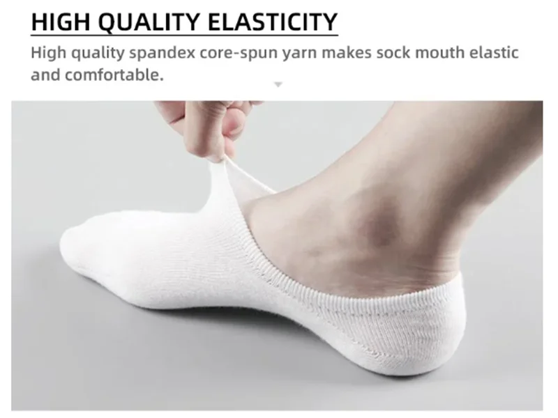 1/5/10/20 Pairs Sommer Herbst Boot Socken Für Männer Frauen Nicht-slip Silikon Unsichtbare Baumwolle Socken männliche Söckchen Hausschuhe – Detail 8